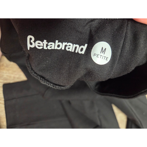 Betabrand Power Down Pant Skinny Solid Black Medium Petite NEW - Picture 3 of 5